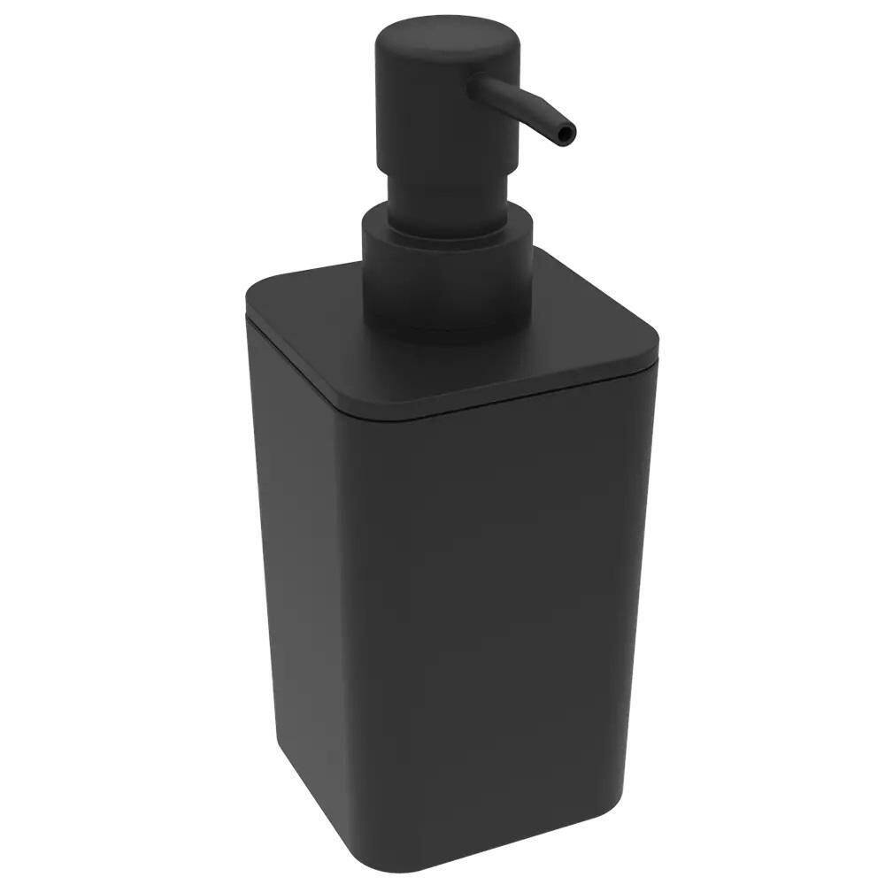 Porta sabonete líquido dispenser plástico preto soprano