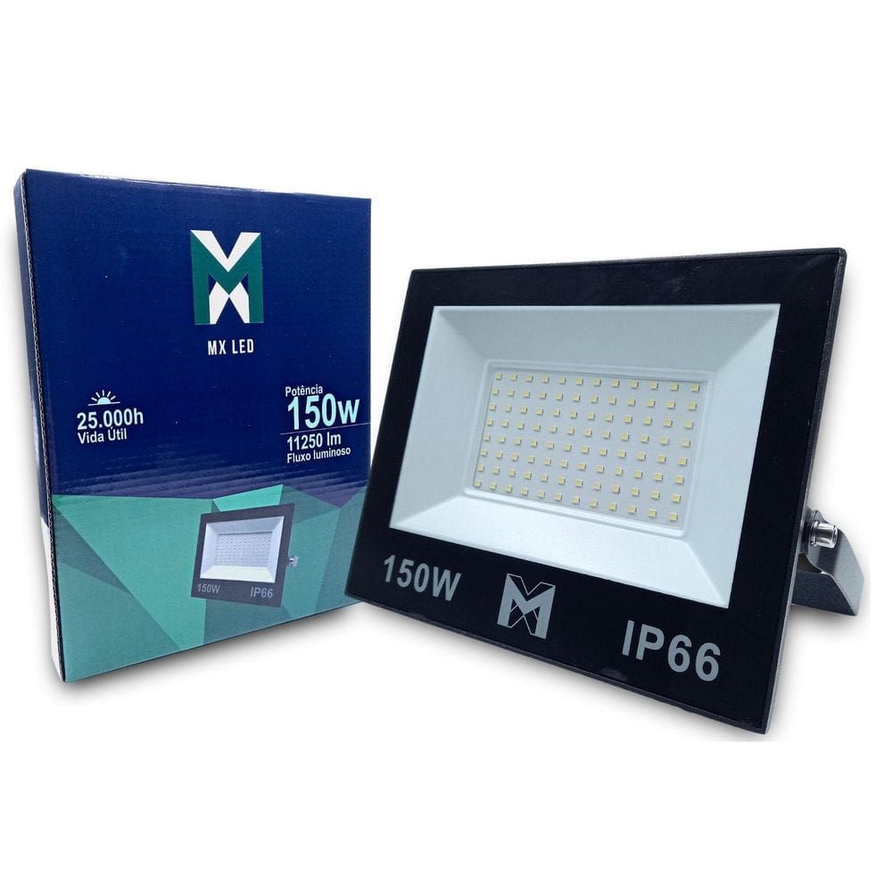 Refletor led 150w holofote prova d`água frio