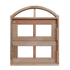 Vitrô Basculante de Madeira Mista em Arco 60 x 60 Natural