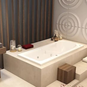 Banheira de Hidromassagem Capri Luxo 135x80x46cm - P1 - 110v - sem Aquecedor - Branco Branco