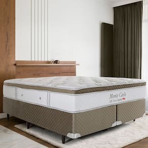 Colchão King Molas Ensacadas Monte Carlo 193x203x33cm Herval Branco / Bege