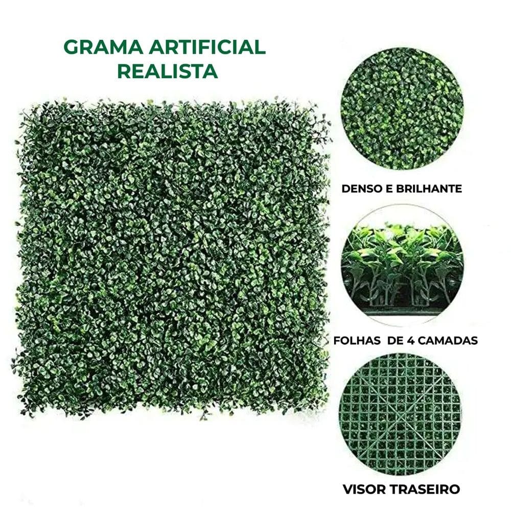 Jardim Vertical Artificial Placa De Grama Buchinho 60x40cm