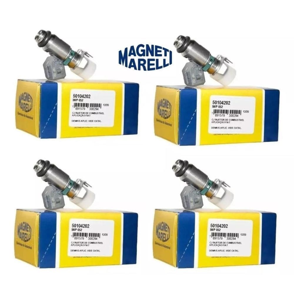 Kit com 4 bicos injetores palio 1.0 8v flex iwp052