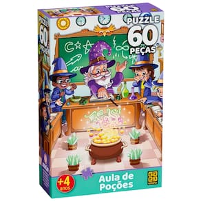 Quebra Cabeça Puzzle 60 Peças Aula De Poções Grow