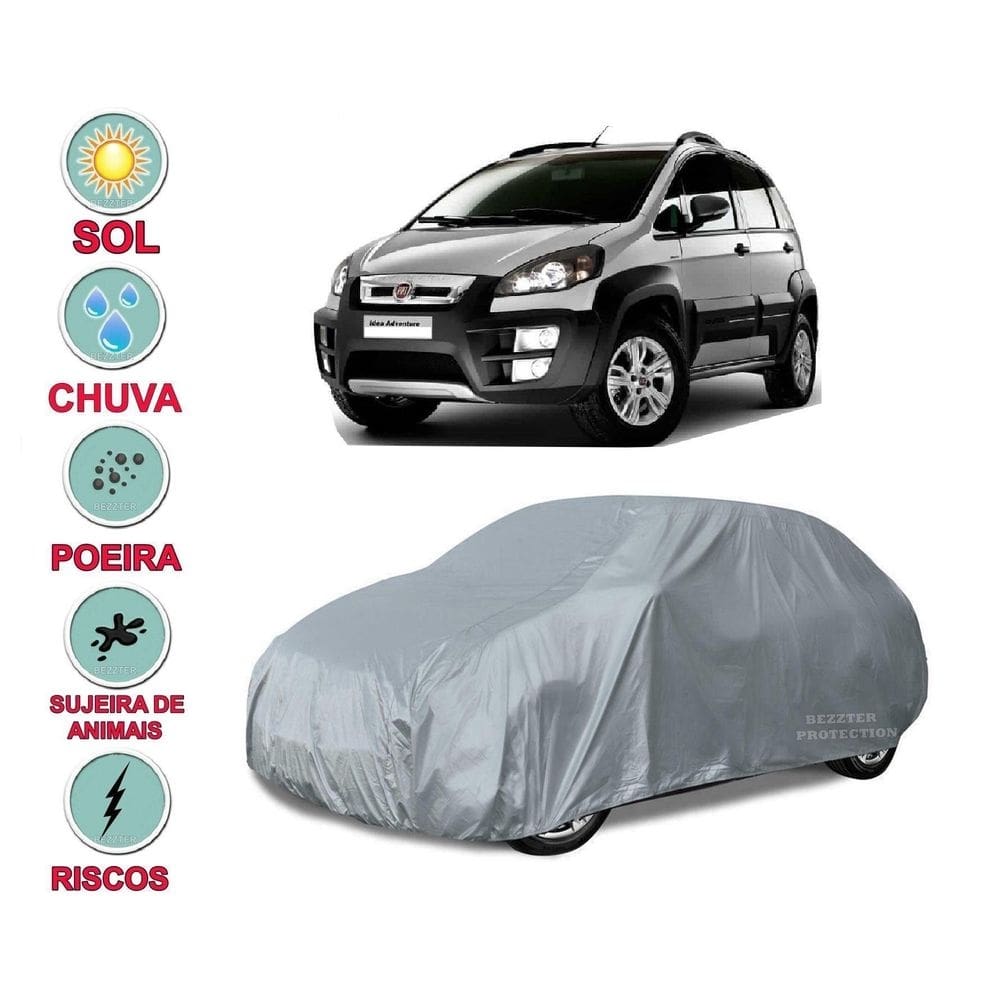 Capa cobrir carro fiat idea impermeável proteção bezzter