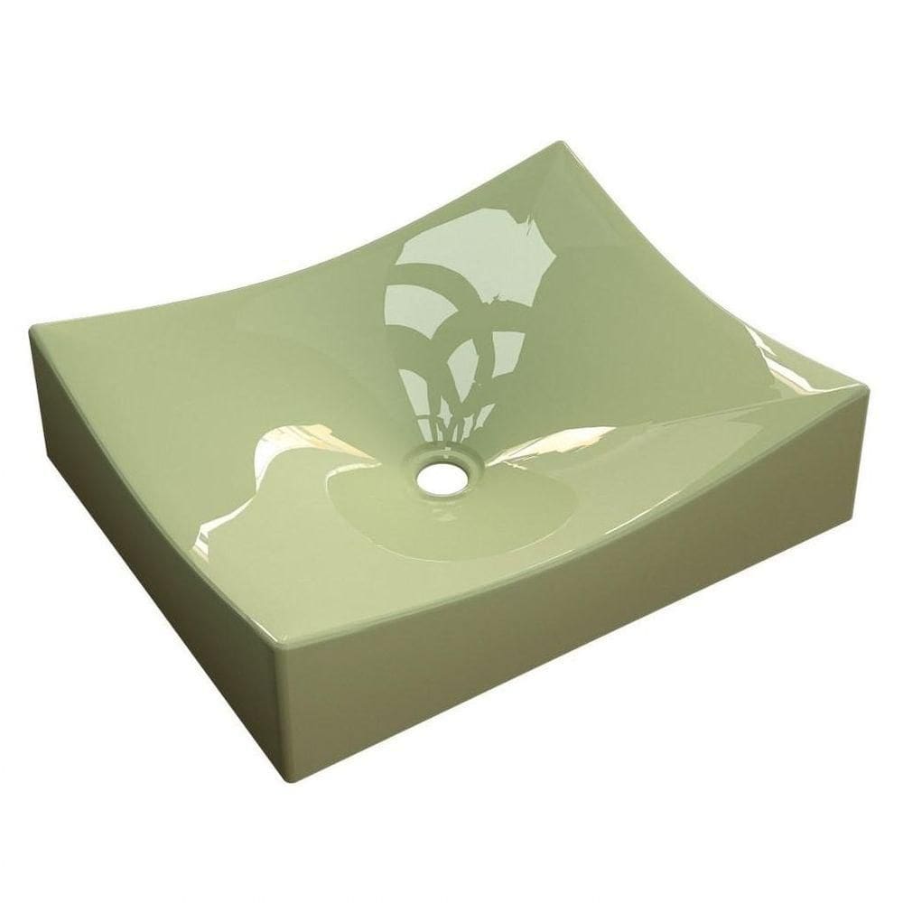 Cuba Pia De Apoio Para Banheiro Retangular Milla Ml44w C08 Verde Acqua