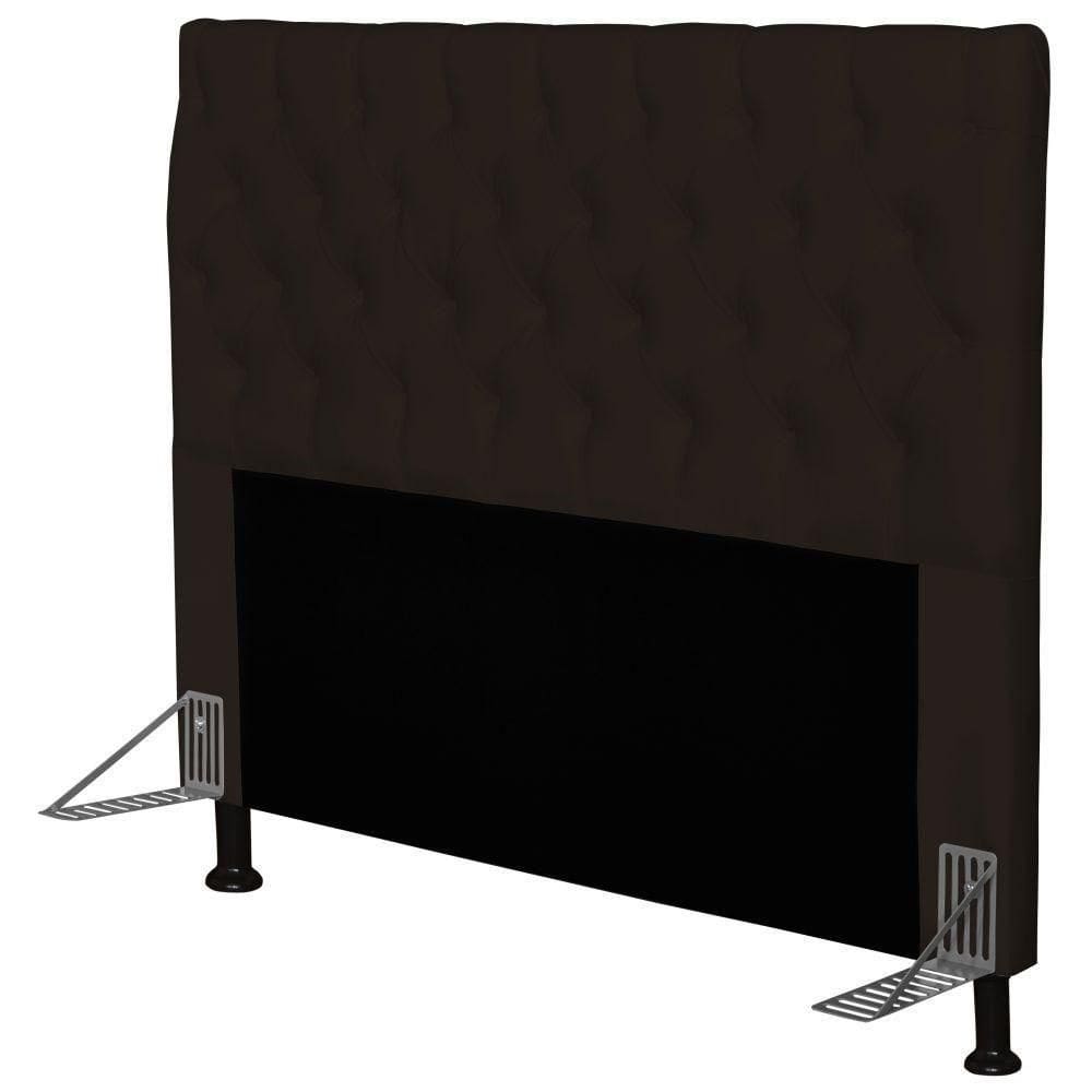 Cabeceira Cama Box Casal Queen 160cm Cristal Corino Marrom
