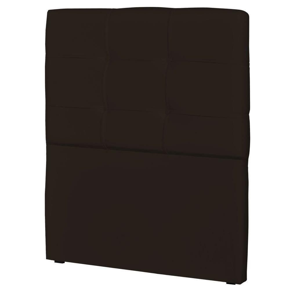 Cabeceira Solteiro 90Cm London Corino Marrom - Js Móveis