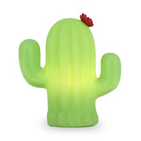 Luminária Abajur De Led Cactus Flor Bivolt