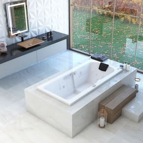 Banheira de Hidromassagem Box Gran Luxo 135x80x44cm - P1 - 110v - sem Aquecedor Branco