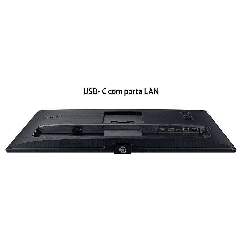 Monitor Qhd 27" Samsung Hdmi, Display Port, Usb, Usb-c 90w, Ethernet, Com Ajuste De Altura, Preto - Ls27a600uulxzd