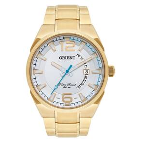 Relogio orient masculino mgss1159 s2kx dourado branco