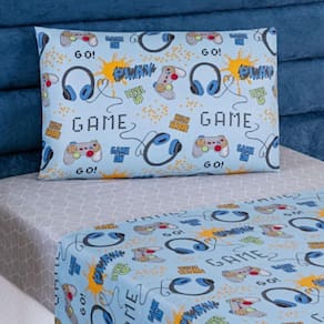 Jogo de cama lençol kids solteiro game 3 peças