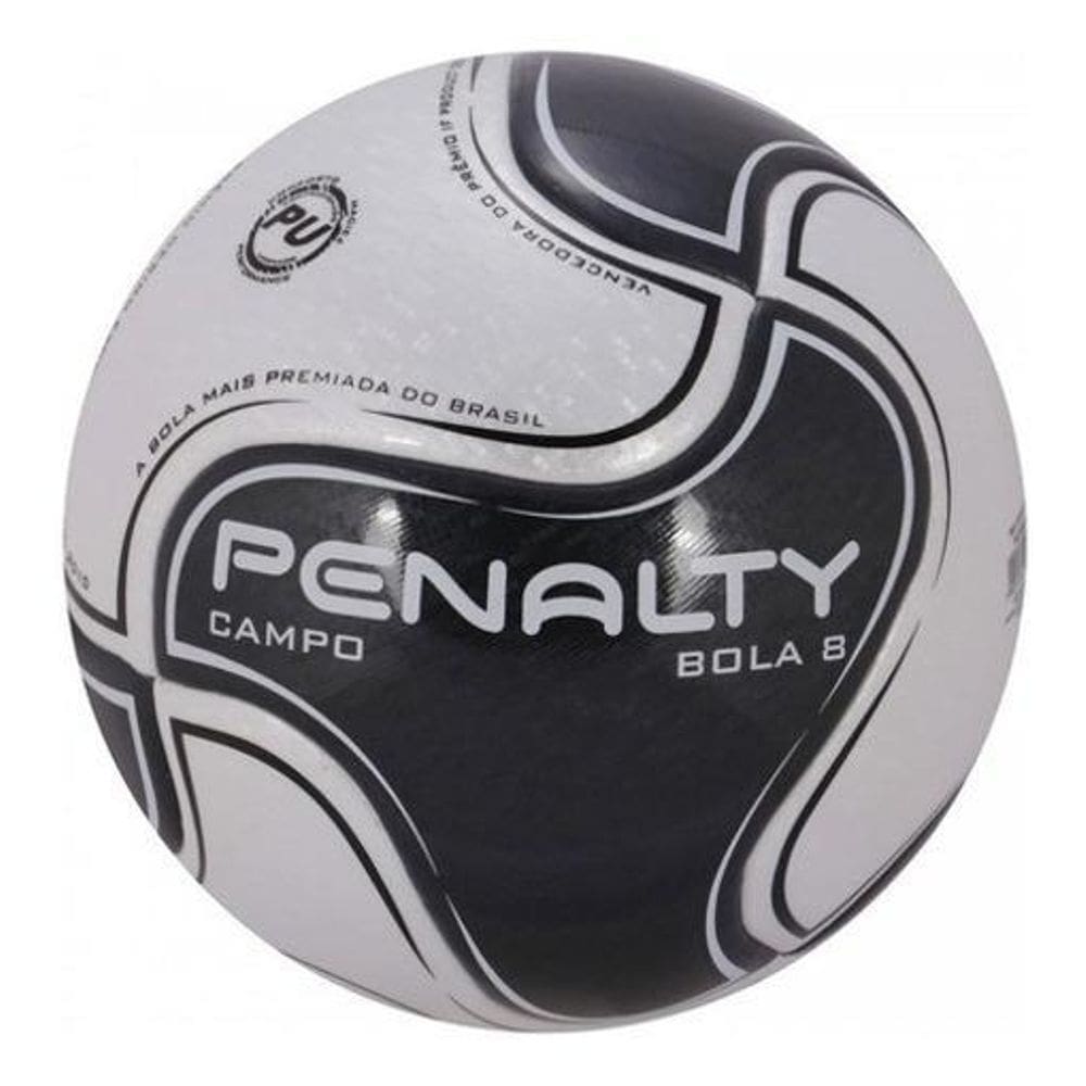 Bola futebol campo penalty bola 8 x preta amarela