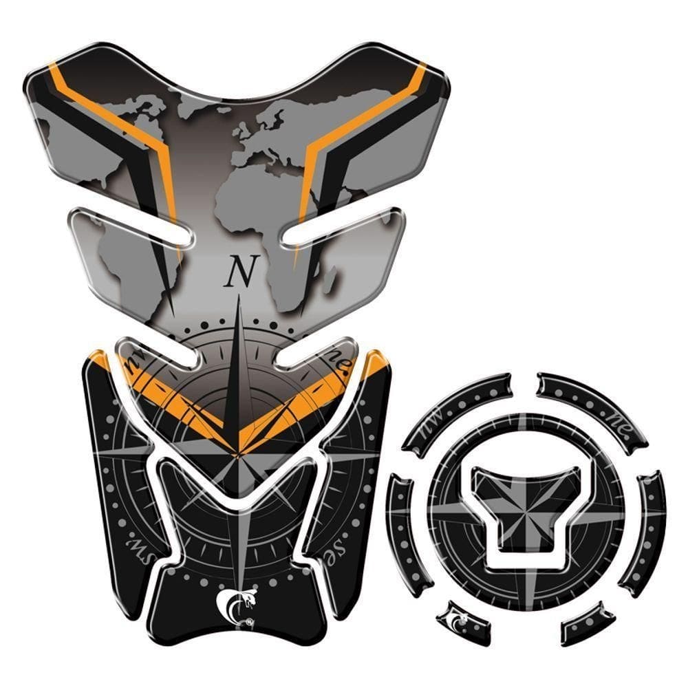 Kit Protetor Tanque E Bocal Moto Honda Acima 2018 Laranja Laranja