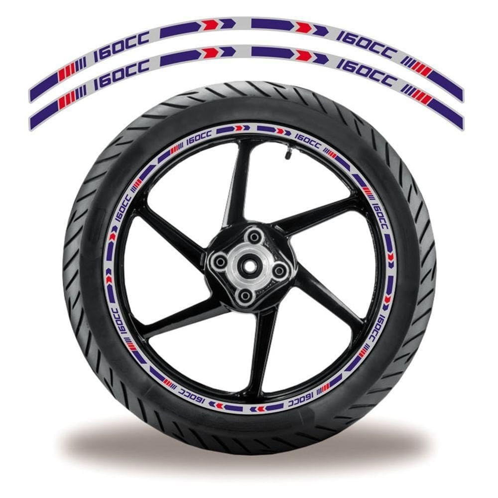 Friso De Roda Adesivo Refletivo Honda Titan 160 Azul Azul