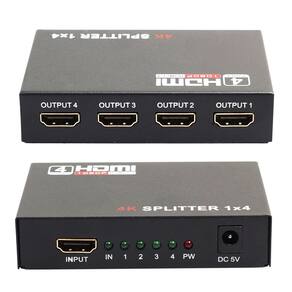 Hub divisor hdmi 1x4 saidas ativo 1080p 4k 3d cftv dvr full