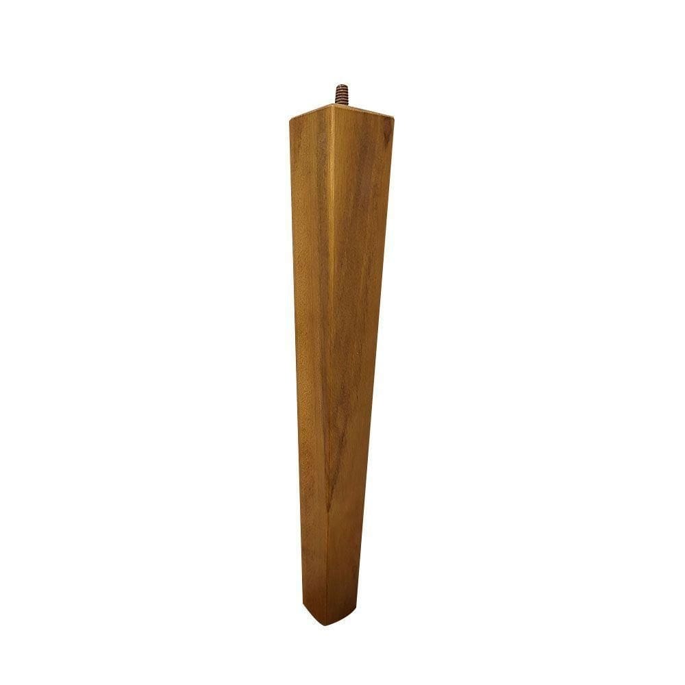 Pé Palito Quadrado Madeira 30Cm Para Poltrona Mesa Lateral Puff Mel G75 - Gran Belo