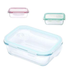 Pote de vidro hermético marmita 1040ml microondas retangular