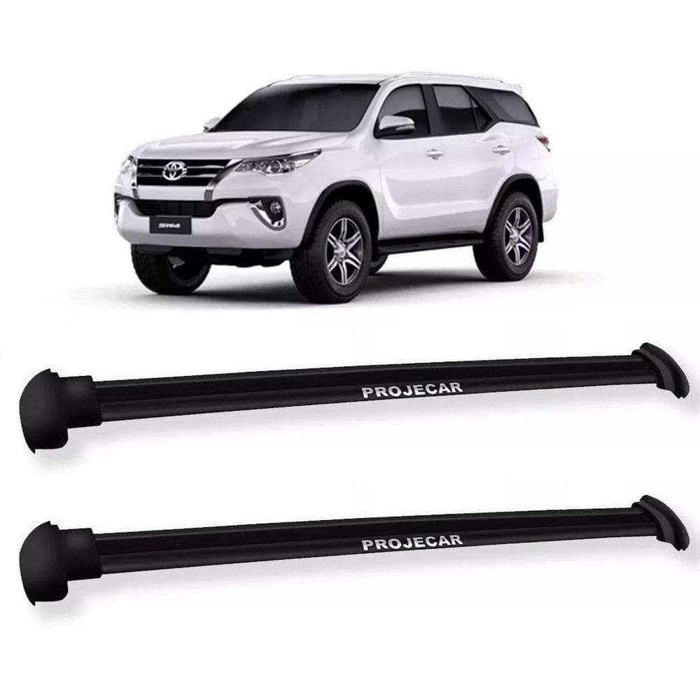 Travessa rack de teto aluminio toyota sw4 2016 em diante preto especifico