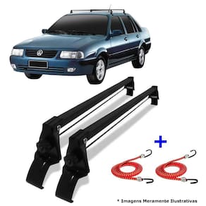 Rack teto bagageiro vw santana 98 a 2006 + 2 elástico carga