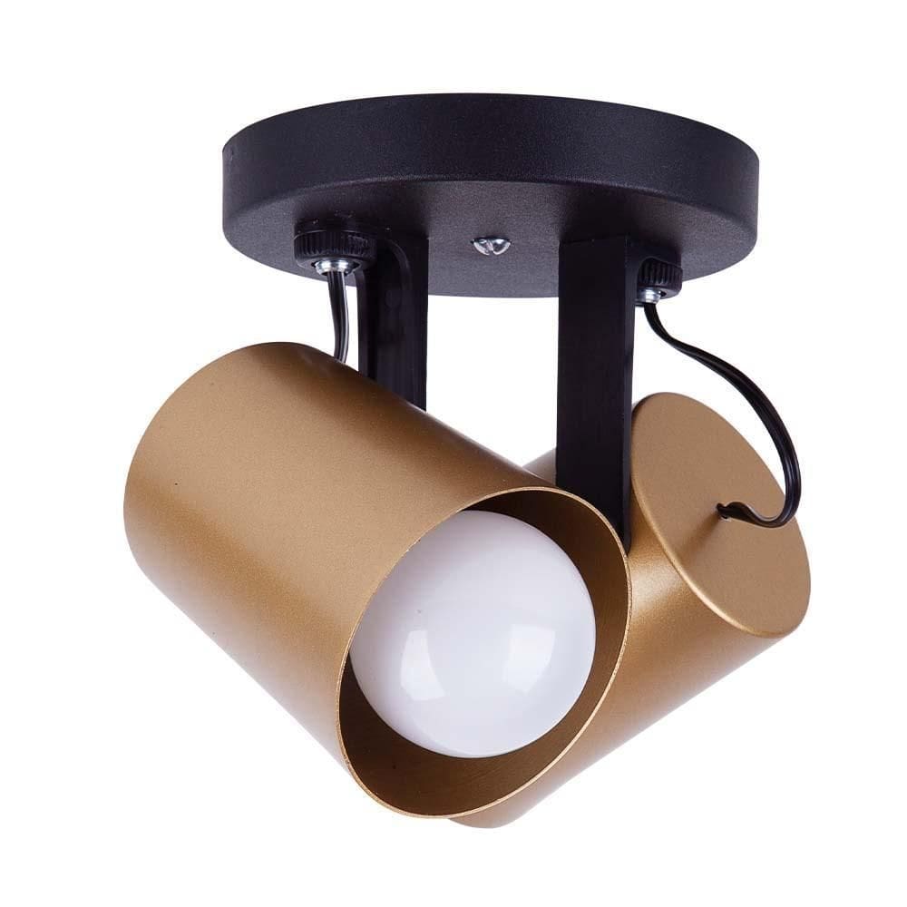 Spot sobrepor direcionável fokus 02 lâmpadas e27 moderno
