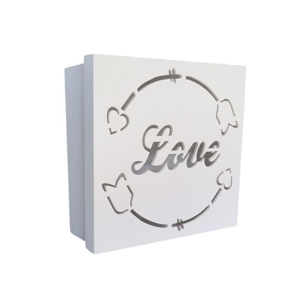 Caixas Personalizadas Brancas 100% Mdf (17x17x07) Love 2