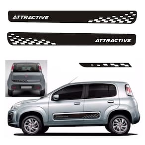 Kit adesivo lateral novo uno attractive faixa colante