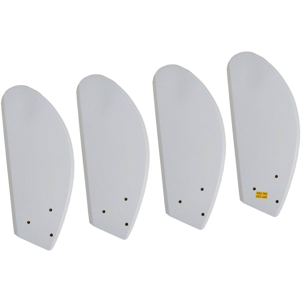Jogo 4 pás para ventilador volare mini fly branco