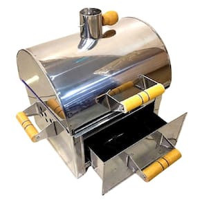 Churrasqueira bafinho portatil carvao inox gourmet pequena