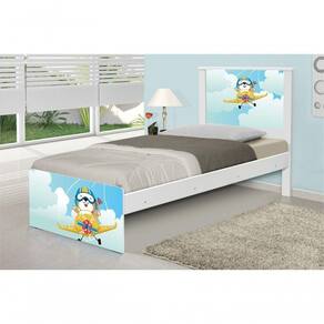 Cama Solteiro Adesivada Ursinho Patrulheiro