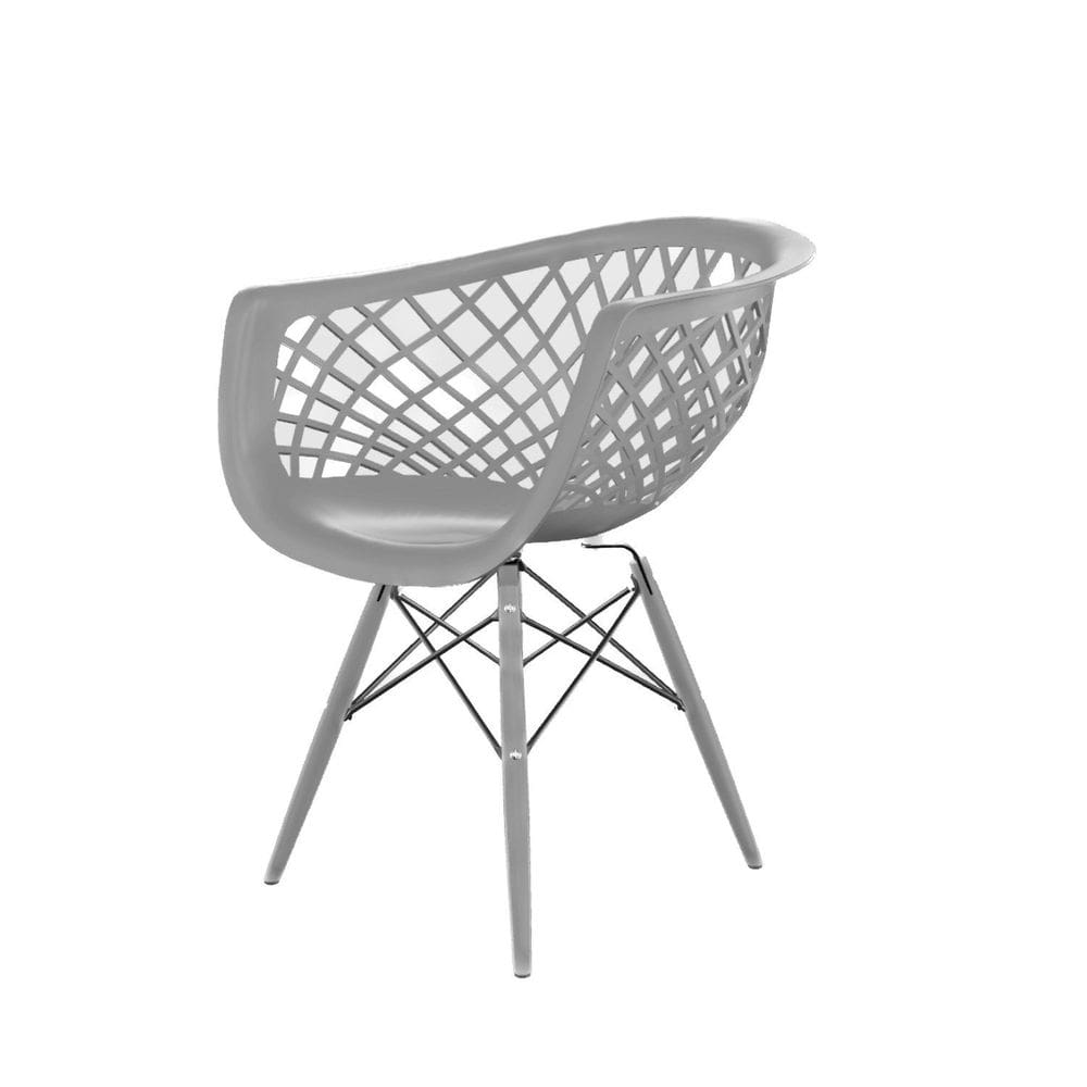 Cadeira para Sala de Jantar Web Dsw Inj Cinza Brasão