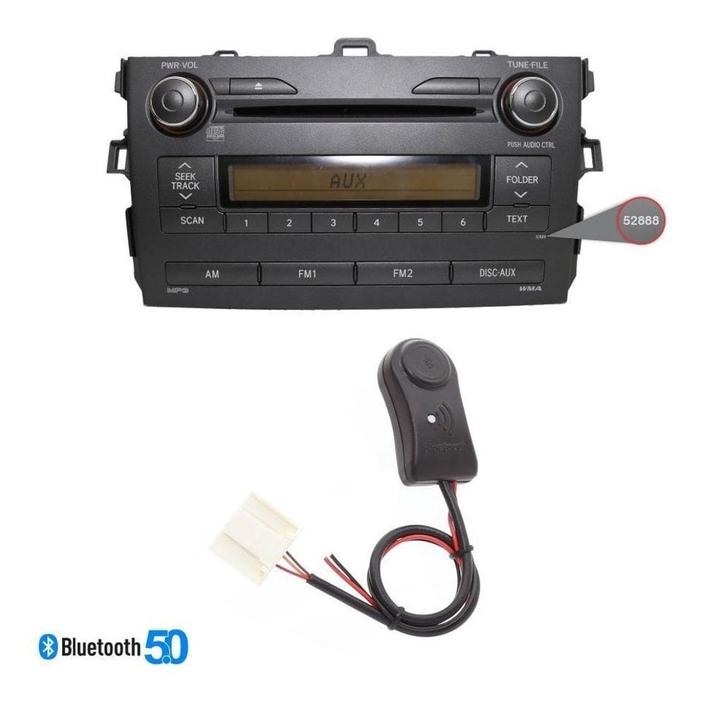 Adaptador aux bluetooth 5.0 interface para toyota corolla