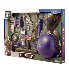 Brincando de ser kit policia com capacete multikids br965
