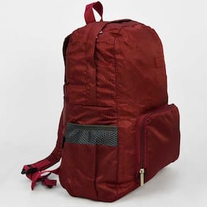 Mochila Escolar Viagem Bolsa Academia Unissex Dobrável Vinho CBRN17645