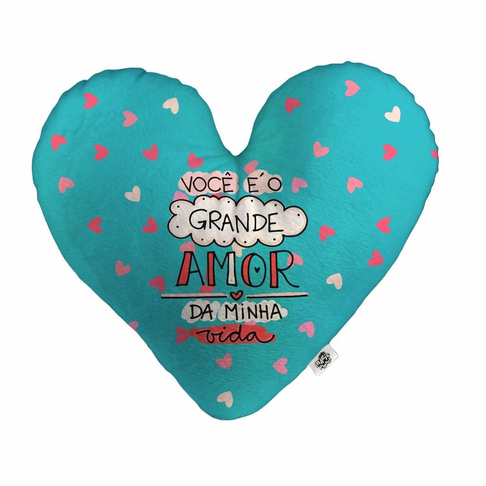 Almofada Coração Pelúcia Você é o Grande Amor da Minha Vida Namorados