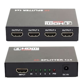 Hub divisor hdmi 1x4 saidas ativo 1080p 4k 3d cftv dvr full