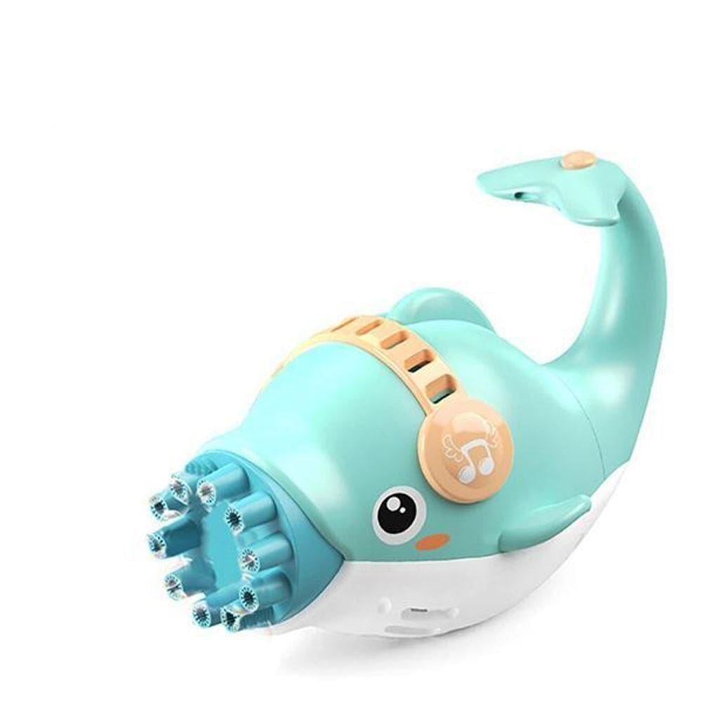 Kit 1 Golfinho Bolha Sabão Criança Infantil+ 3 Pilha Azul 8