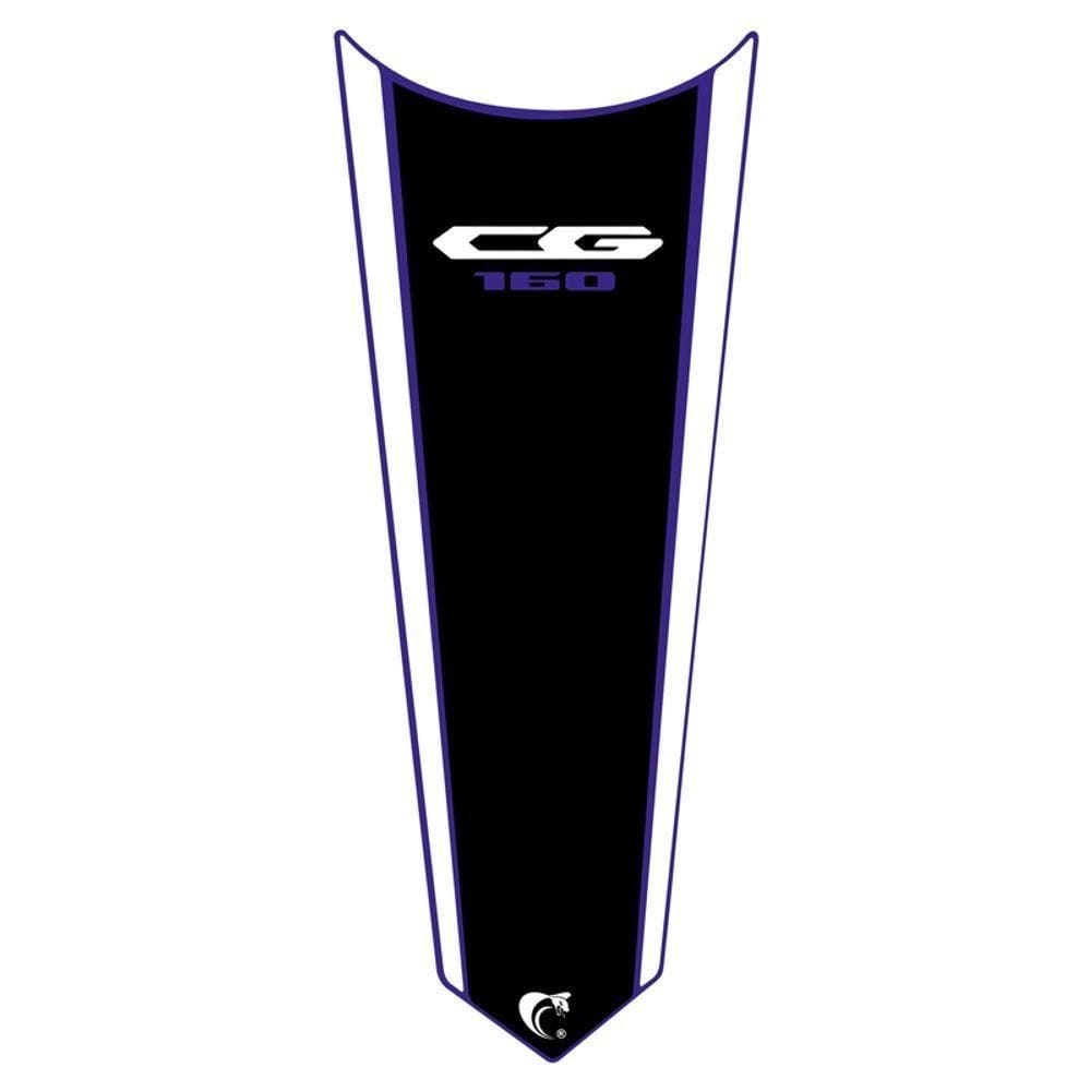Adesivo Faixa Gravata Tanque Moto Cg Titan 125/150/160 Preto/azul Cor Cg 160