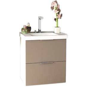 Armário Balcão Gabinete Para Banheiro 60Cm Gianduia Brilho