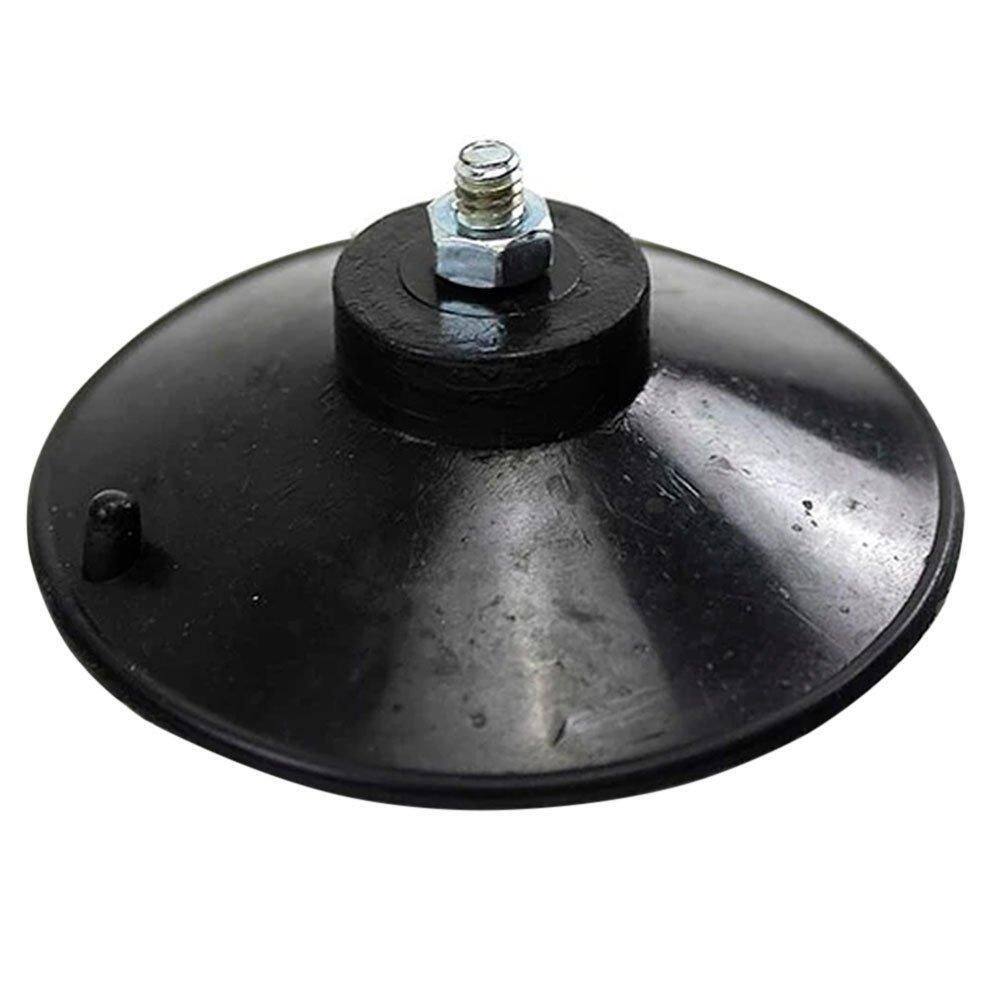 10 Ventosa De 90Mm  9 Cm  Em Pvc Preto Com Parafuso E Porca
