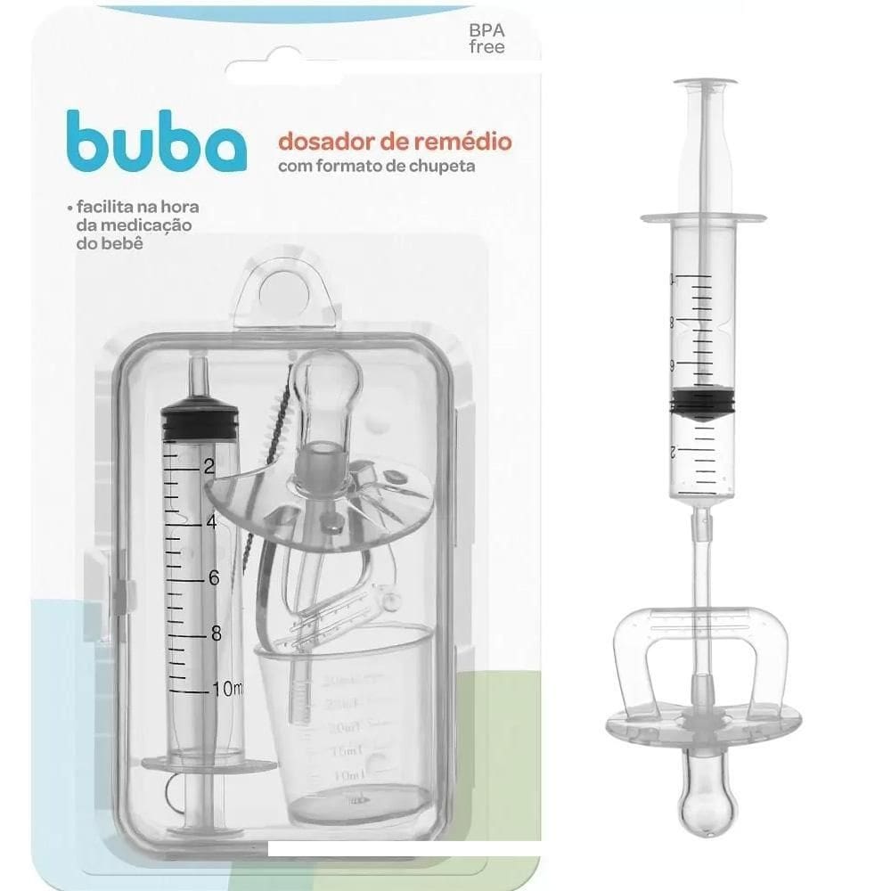 Dosador de remédios kit com chupeta buba
