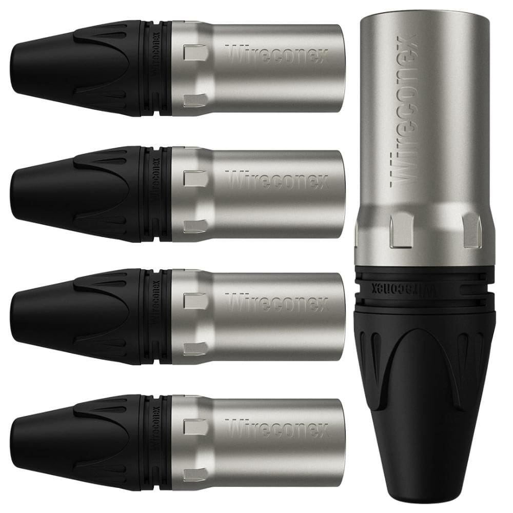 Conector Xlr Macho Wc 1013 Ml Bk Ni 3p Cabo Wireconex 05 Unidades [F108]