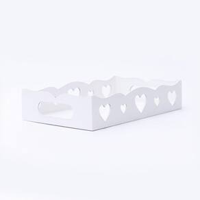 Bandeja De Coração Para Café Da Manhã 100% Mdf (24x15x05) Branco