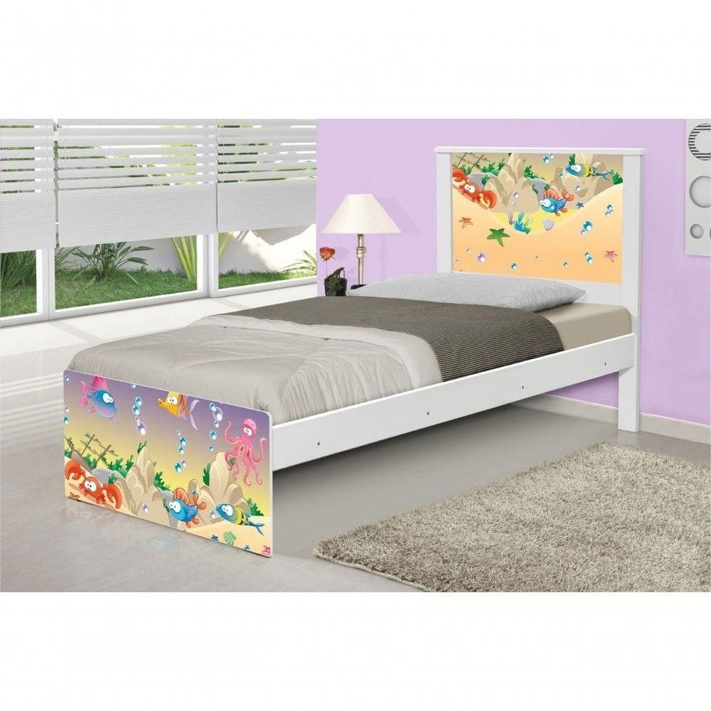 Cama Solteiro Fundo Do Mar Feliz