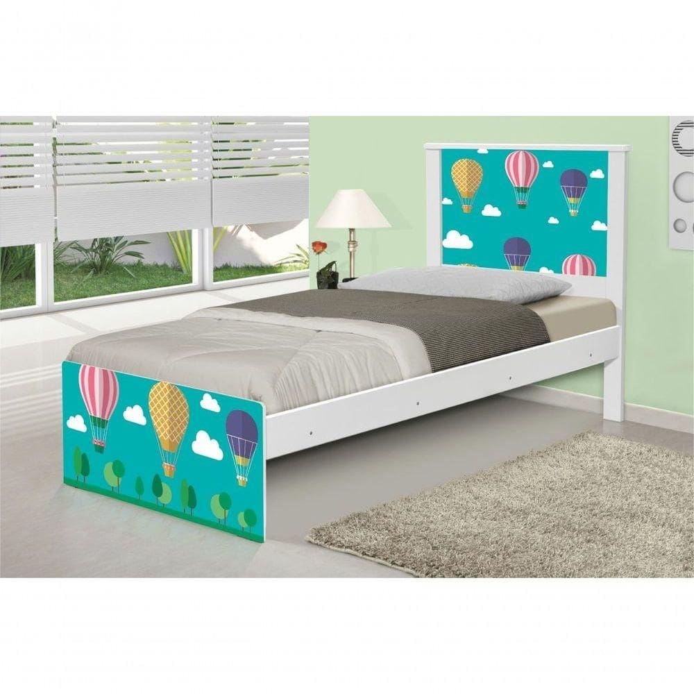 Cama Solteiro Balões No Céu
