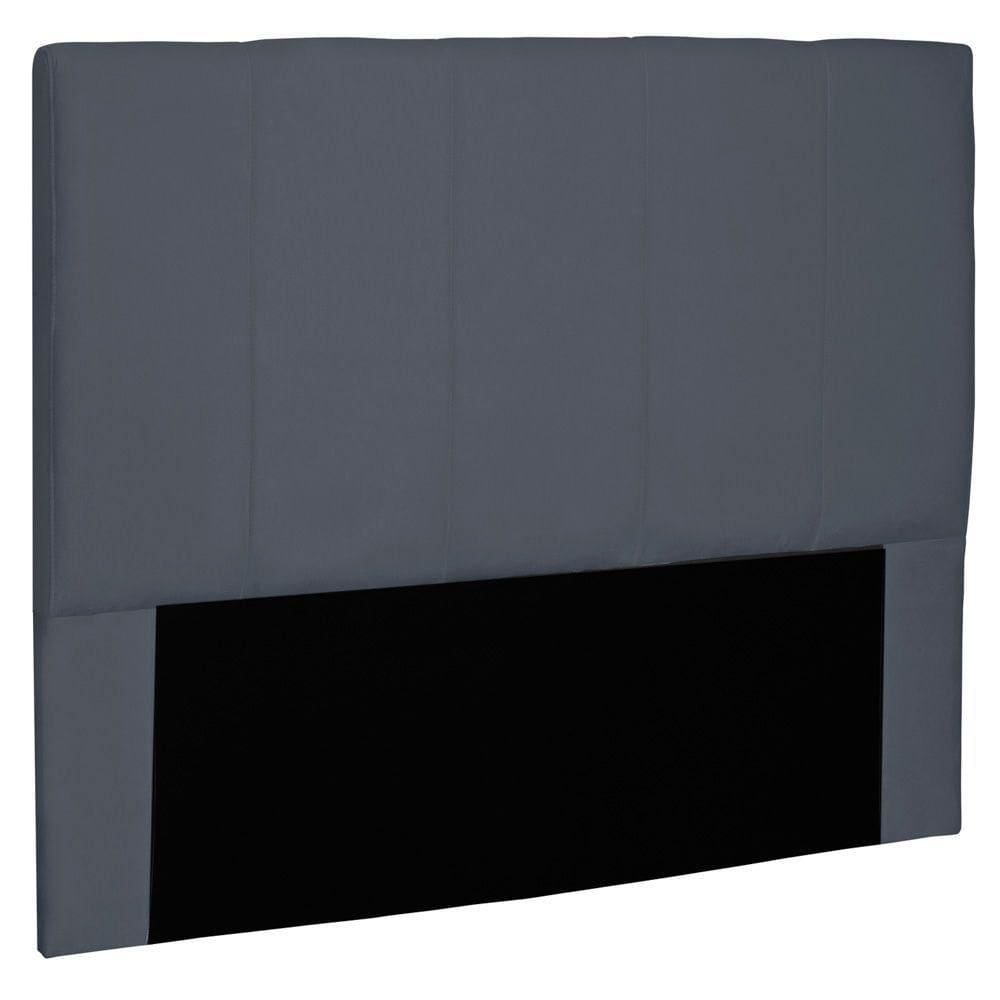 Cabeceira Estofada Box Casal King Size Ravenna 195cm Cinza