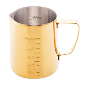 Leiteira de Aço Inox Dourada 600ml - Lyor