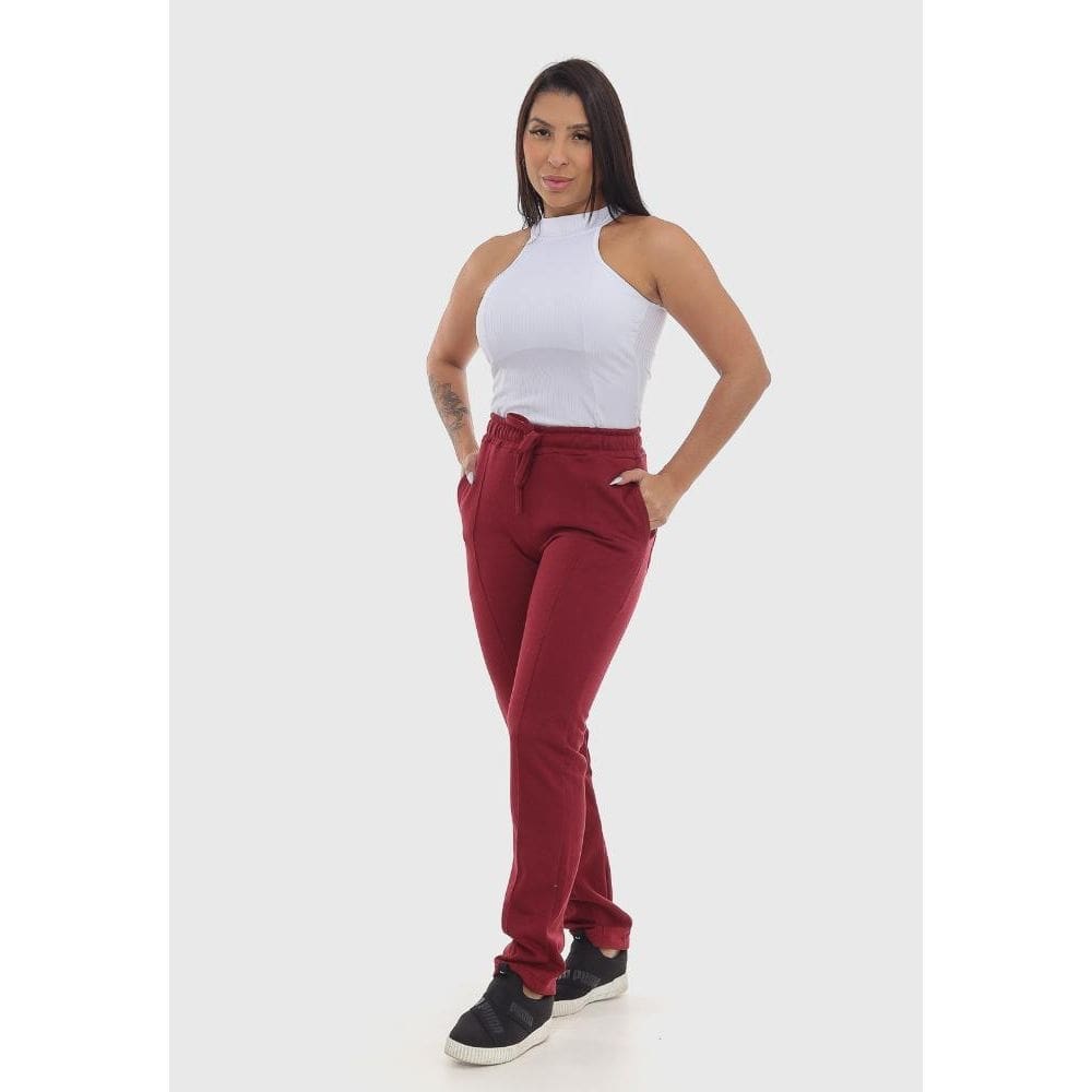 Calça 7860 Marsala Moletom [F075]