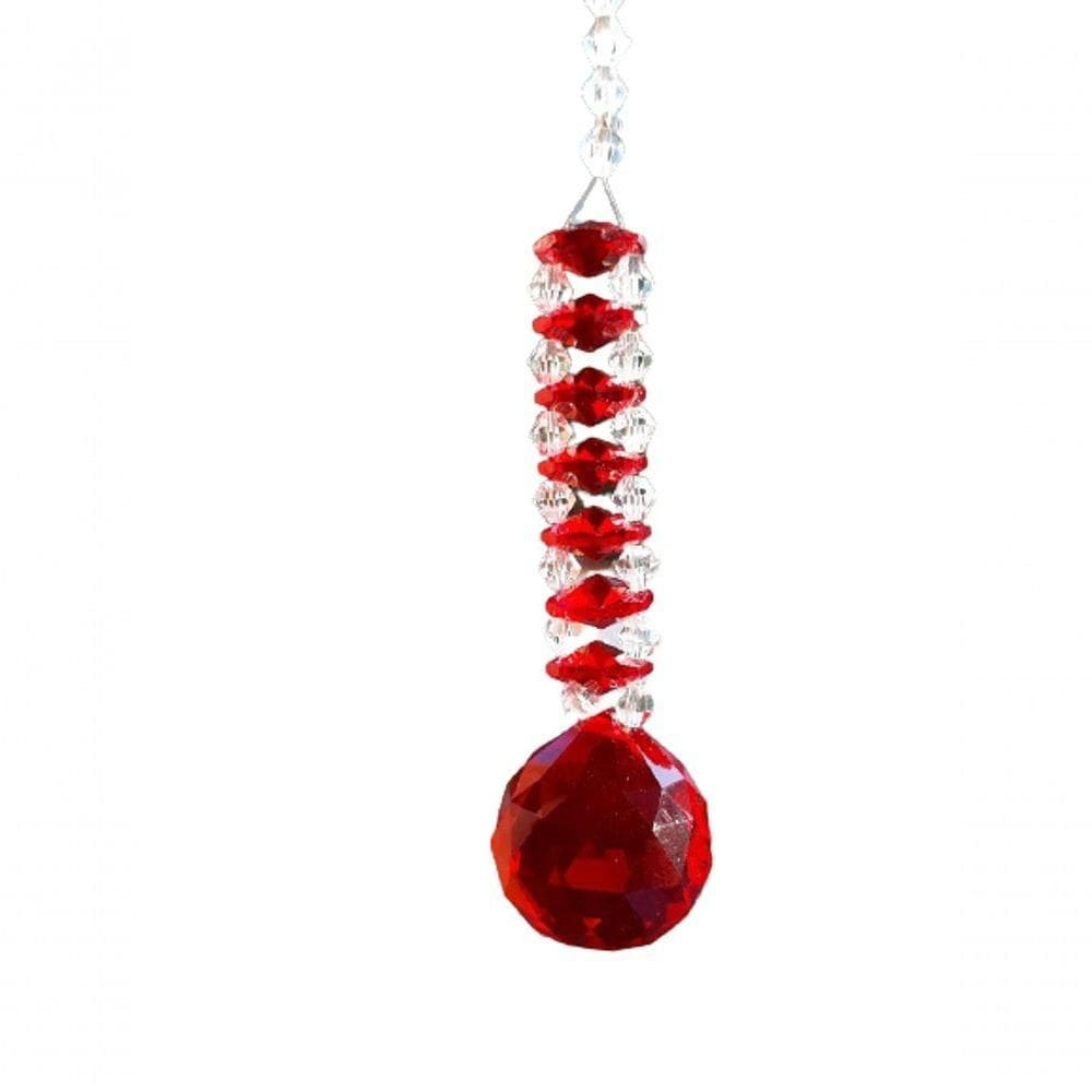 Cristal Suncatcher -feng Shui - Vermelho